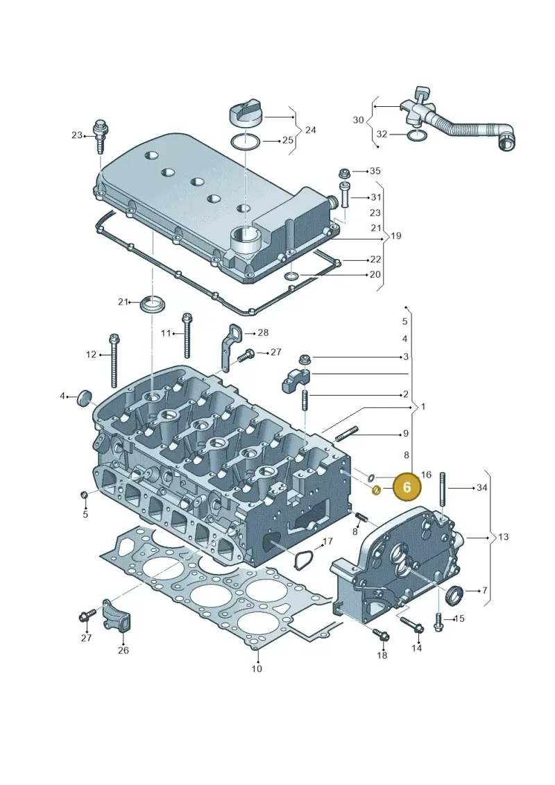 N10218601 — Audi A3 Sportback (2008-2013) diagram 278103600, position 6