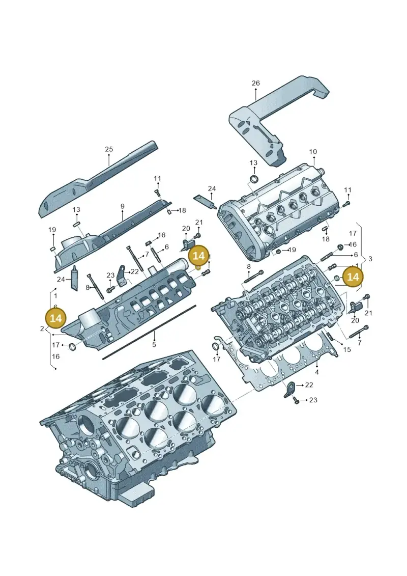 N10218601 — Audi A8L qu. 3.0 TDI (2013-2018) diagram 696103370, position 14