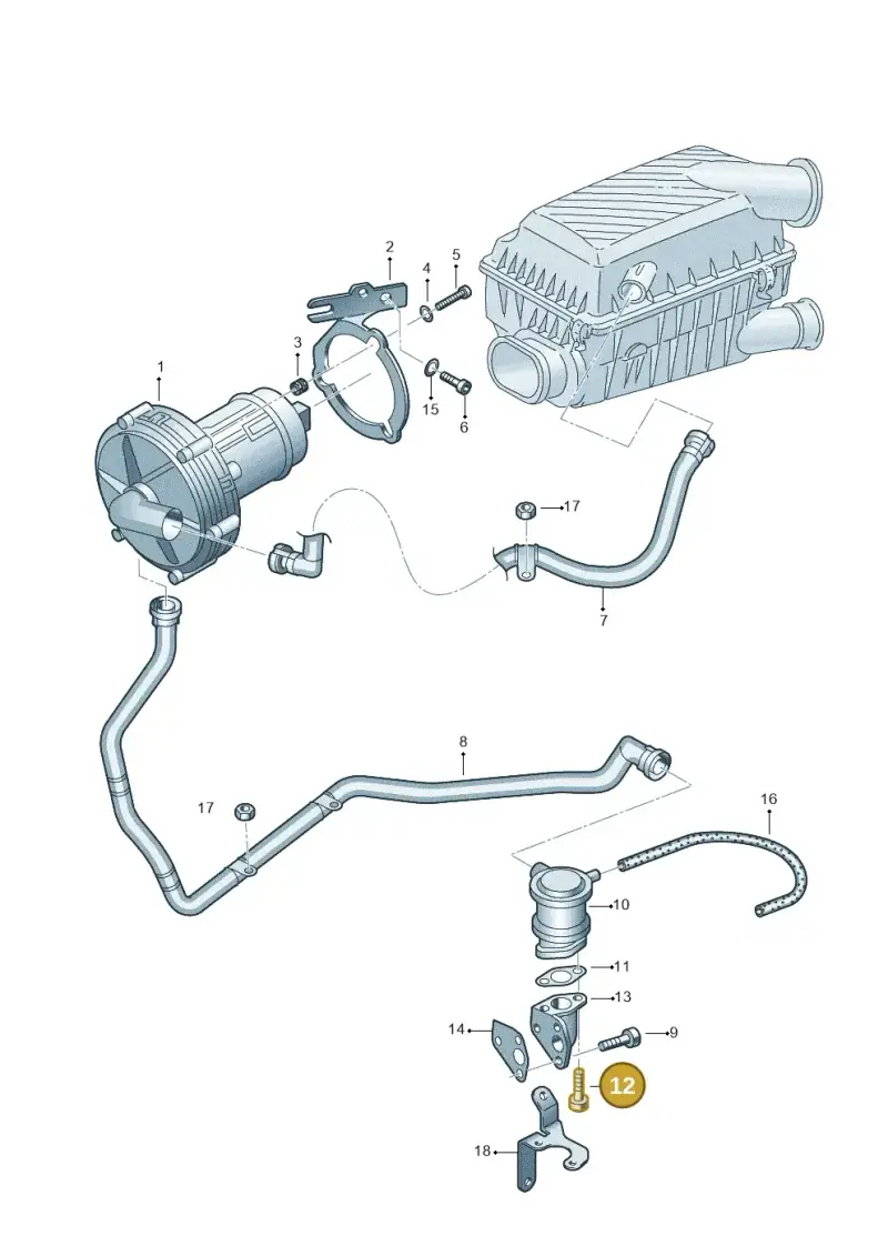 N10227803 — Audi A3/S3/QUATTRO (1996-2000) diagram 194131070, position 12