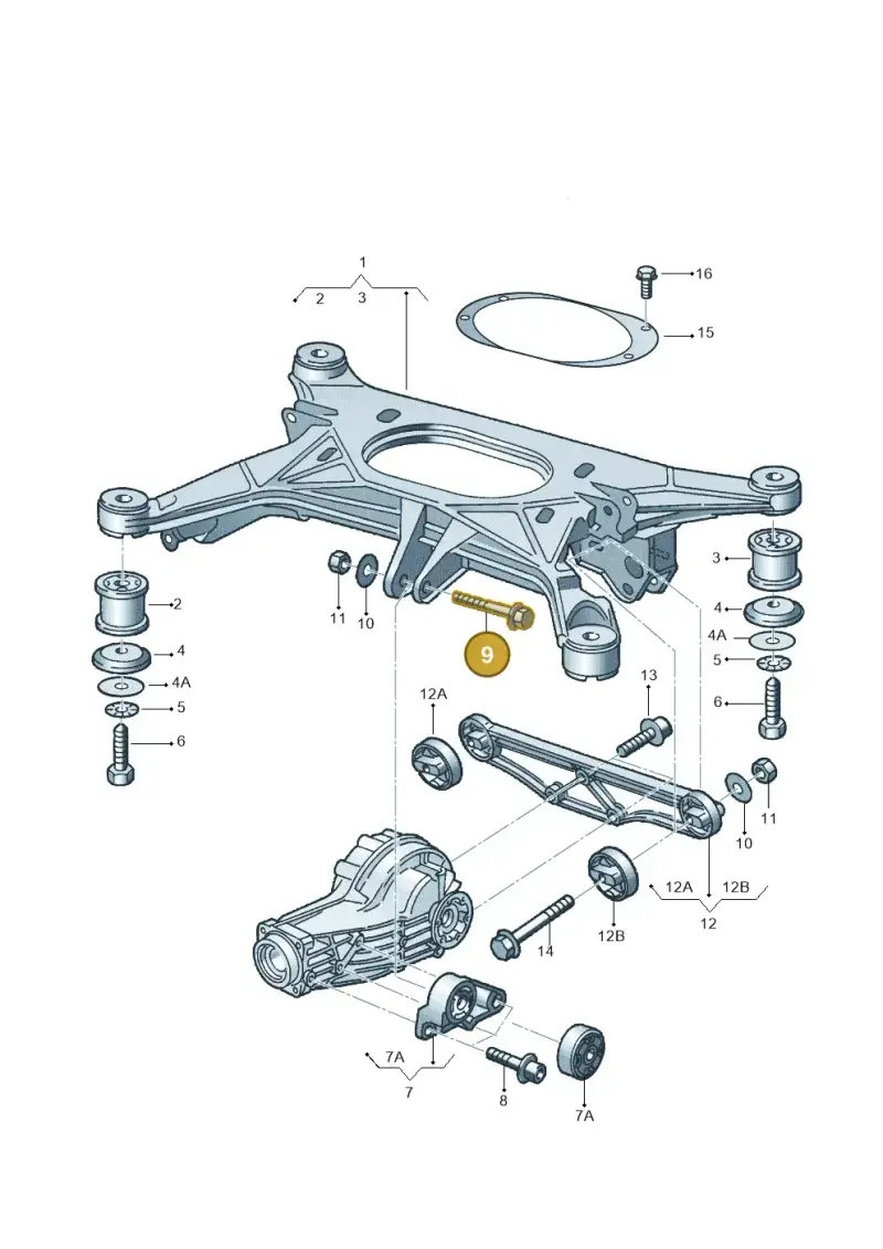 N10232904 — Audi A8/S8/qu. lang (2003-2007) diagram 152505100, position 9