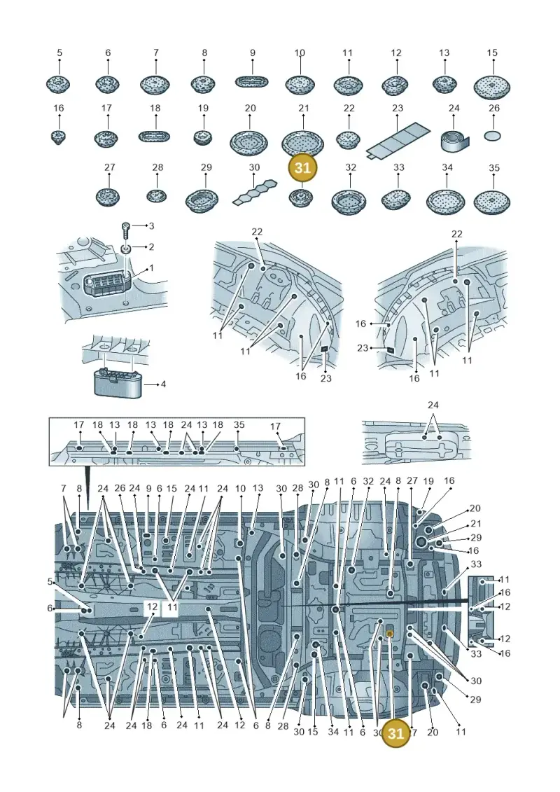 N10246001 — Audi RS Q8 Quattro (2019-) diagram 429803035, position 31