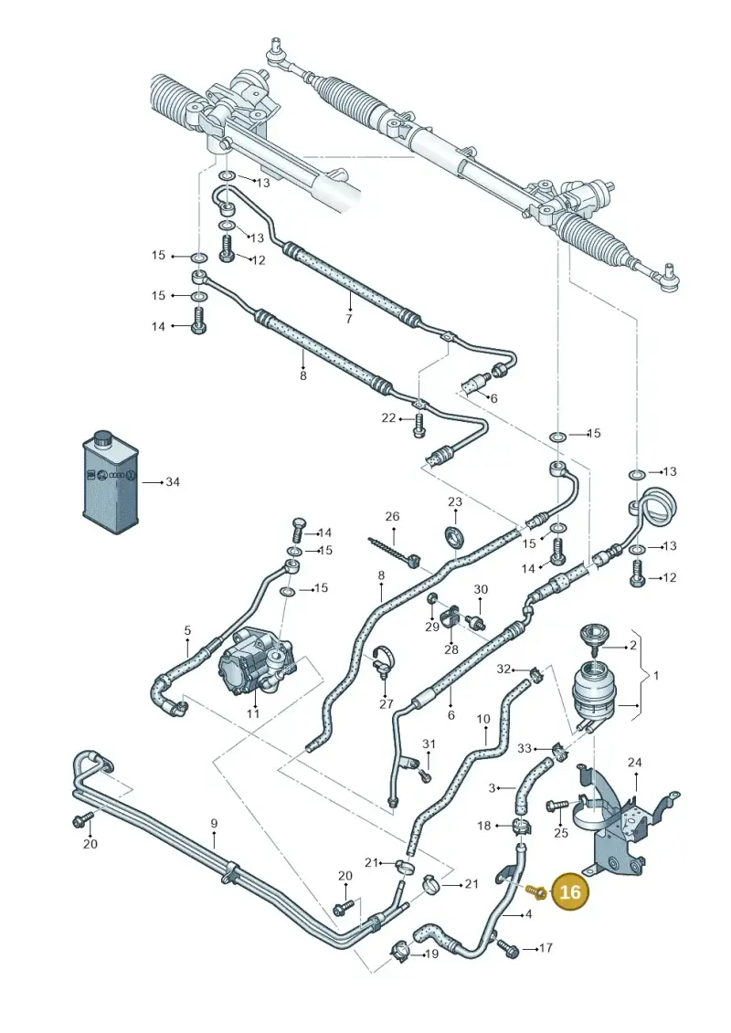 N10248001 — Audi A6 2.7 TDI (2008-2011) diagram 448422800, position 16