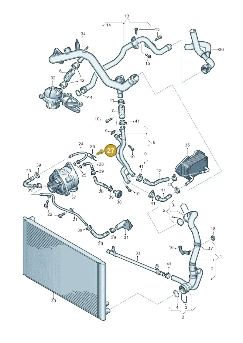 N10248804 — Audi A8/S8/qu. lang    08> (2007-) diagram 291121260, position 27