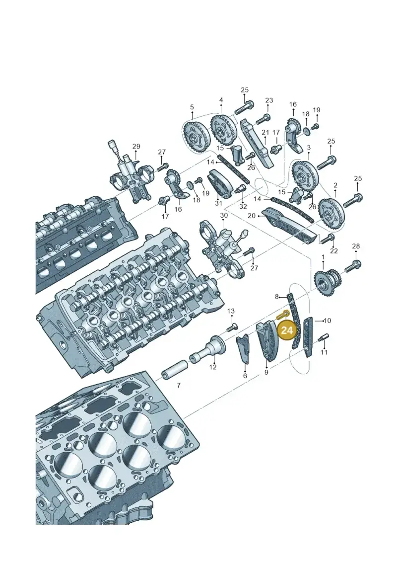 N10248805 — Audi A8L qu. 3.0 TDI (2013-2018) diagram 696109450, position 24