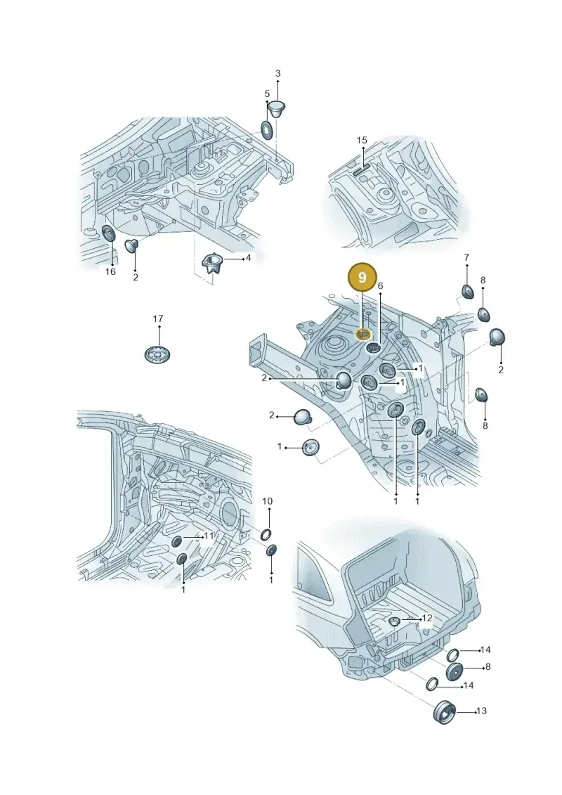 N10249701 — Audi Q5 qu. 2.0 (2009-2018) diagram 687803035, position 9
