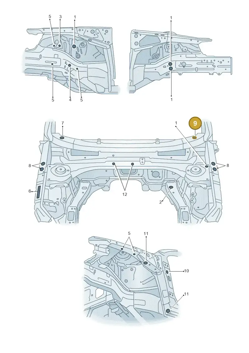 N10249701 — Audi A3 Sportback (2019-2021) diagram 596803035, position 9