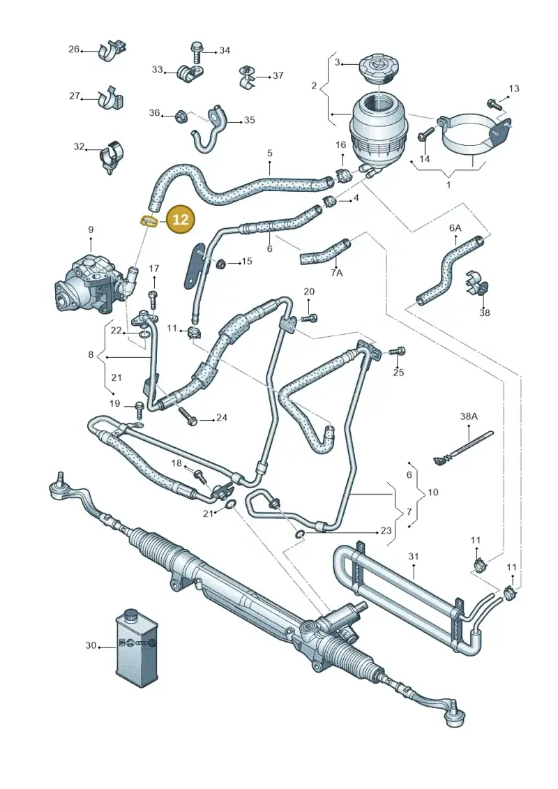 N10255601 — Audi Q5 qu. 2.0 (2009-2018) diagram 620422700, position 12