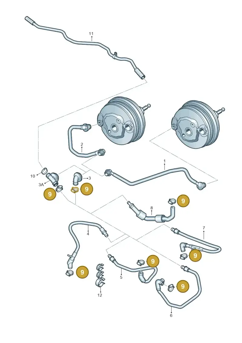 N10255601 — Audi A5 Sportback (2011-2017) diagram 636611700, position 9
