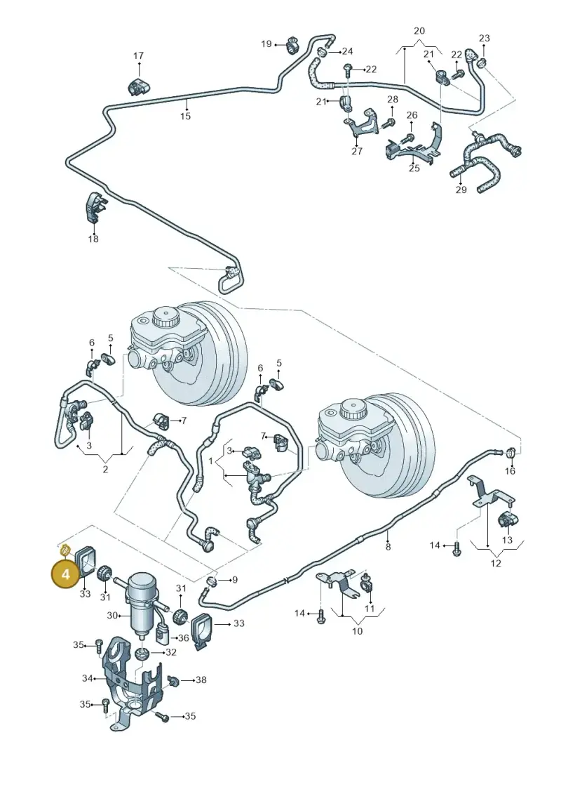 N10255601 — Audi R8 Spyder (2015-2024) diagram 872611700, position 4