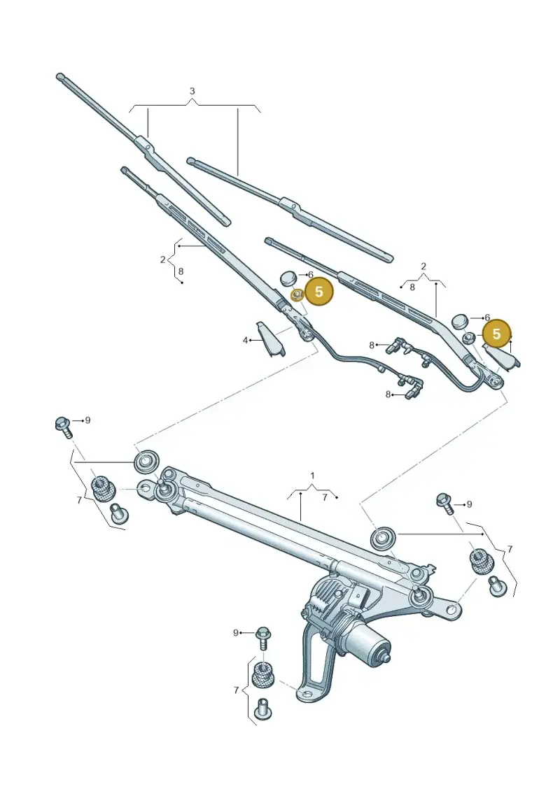 N10261307 — Audi RS6 Avant (2019-) diagram 838955050, position 5