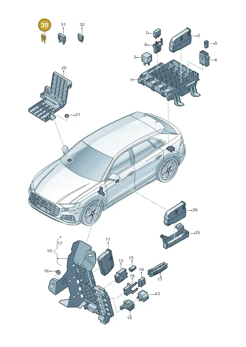 N10261510 — Audi RS Q8 Quattro (2019-) diagram 429937000, position 30