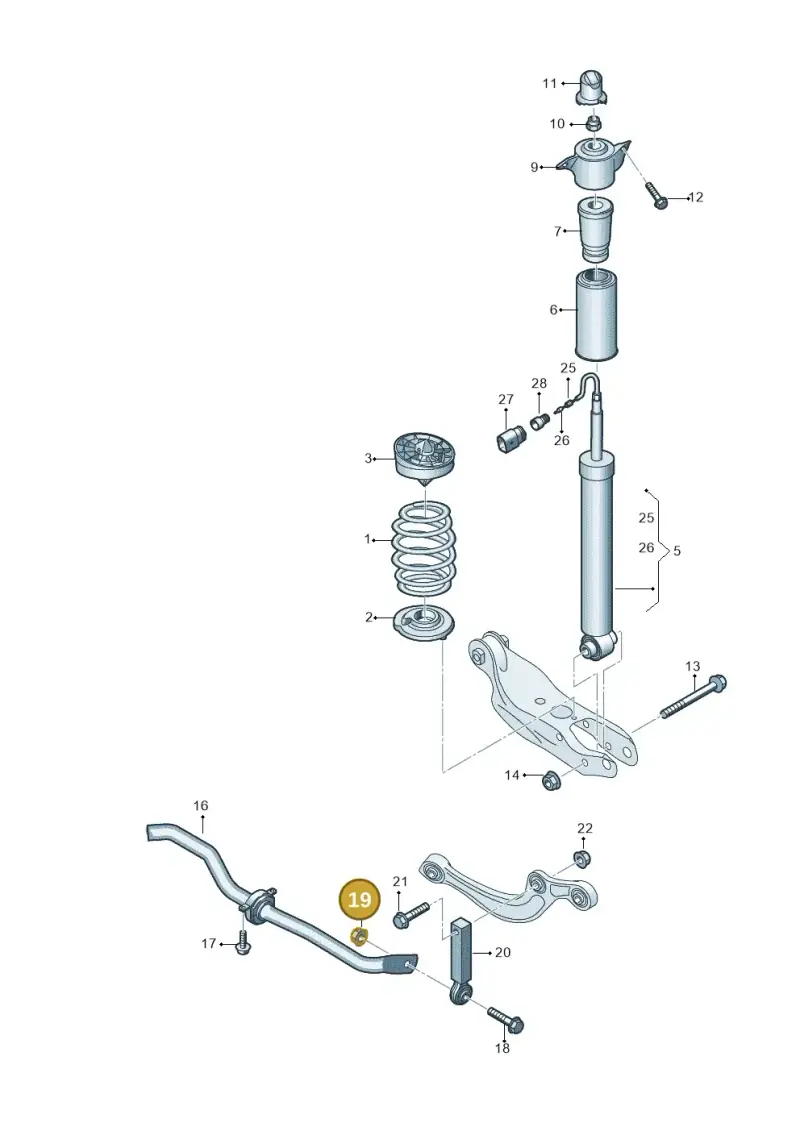 N10272302 — Audi A5 Limo 2.0 (2024-) diagram 849511040, position 19
