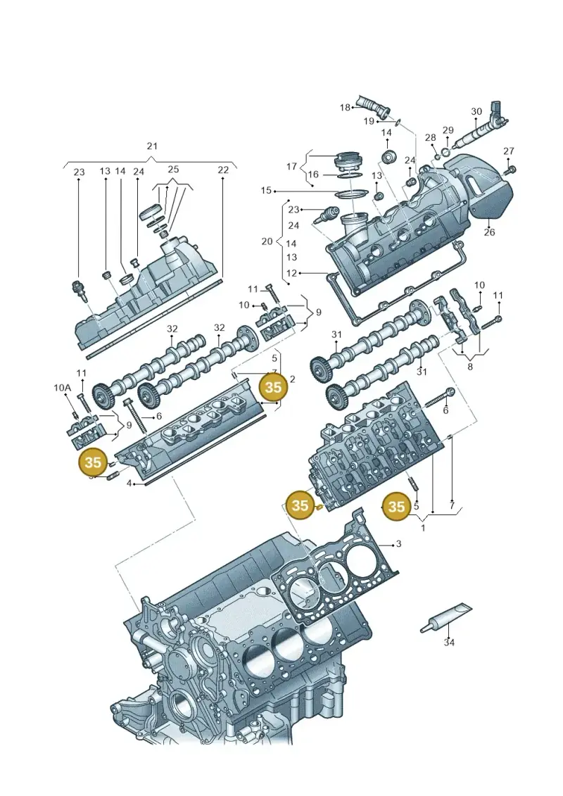 N10283304 — Audi A7 Sportback (2014-2018) diagram 675103550, position 35