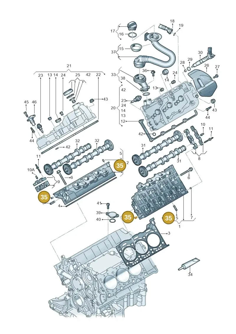 N10283304 — Audi A5 Sportback (2016-2020) diagram 859103550, position 35
