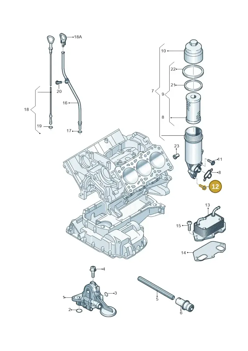 N10285602 — Audi A7 Sportback (2014-2018) diagram 448115100, position 12