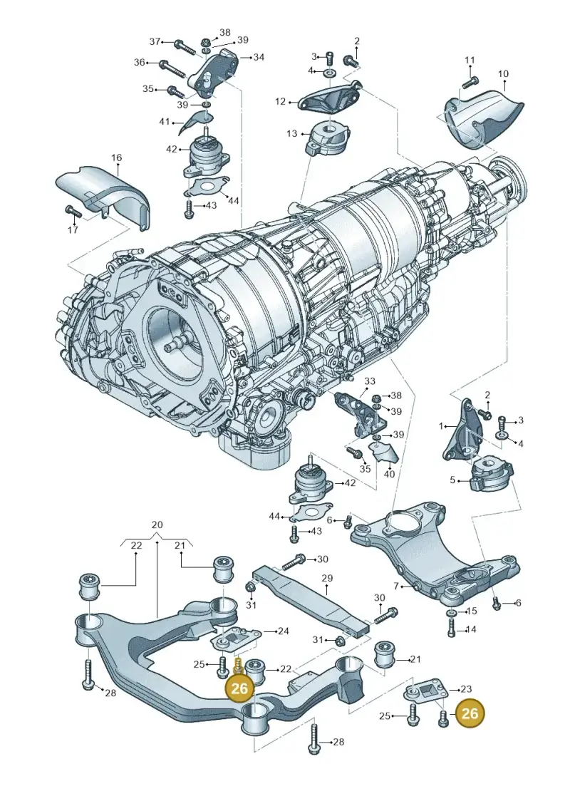 N10285907 — Audi A8/S8/qu. lang    08> (2007-) diagram 291399800, position 26