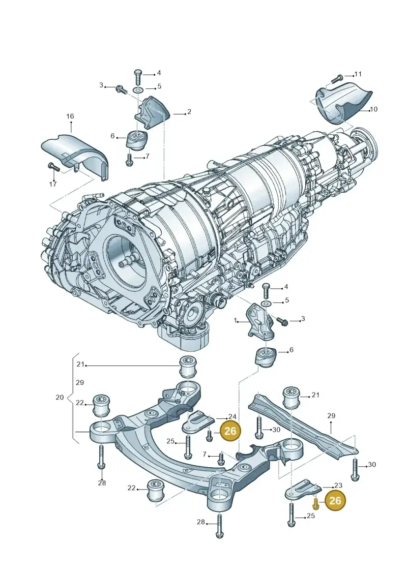 N10285907 — Audi A8/S8/qu. lang    08> (2007-) diagram 448399800, position 26