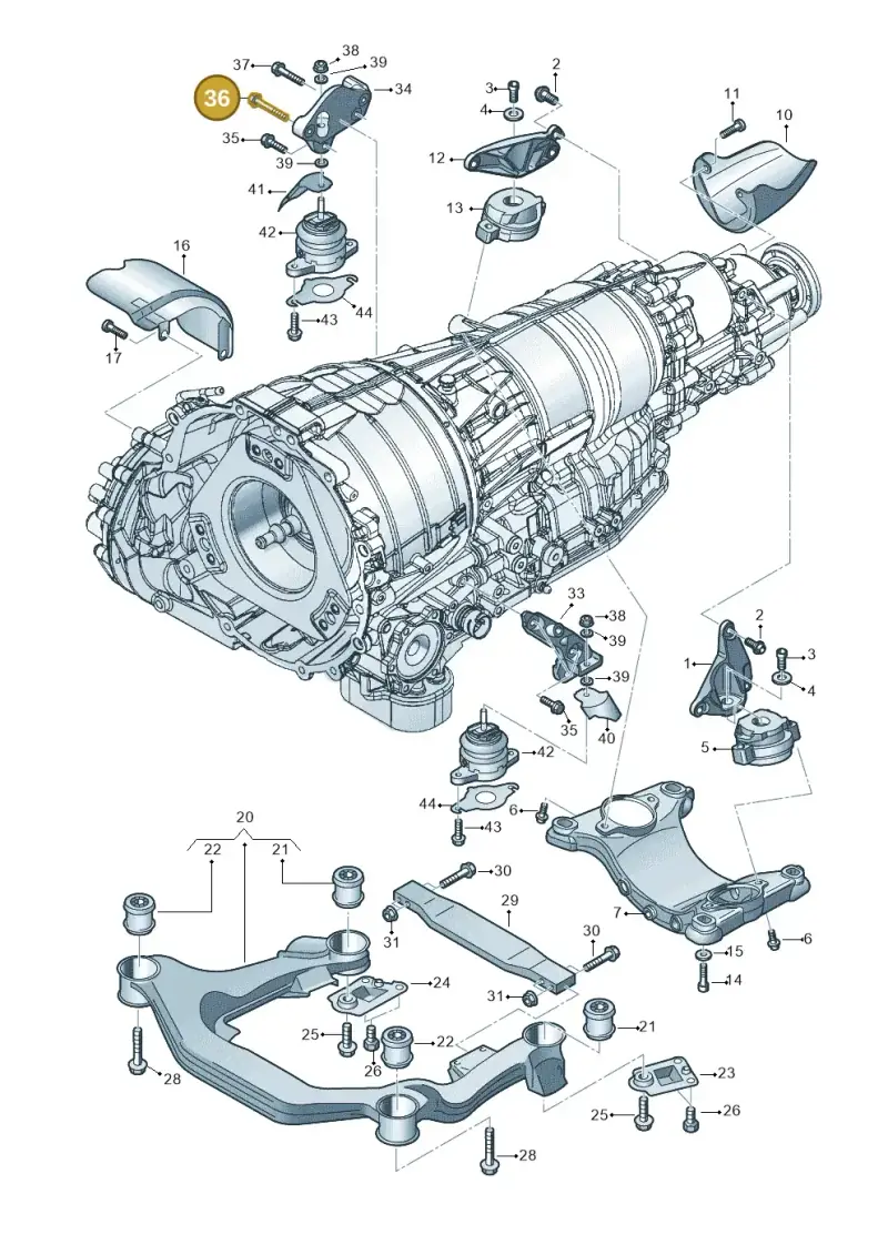 N10304404 — Audi A8/S8/qu. lang    08> (2007-) diagram 291399800, position 36