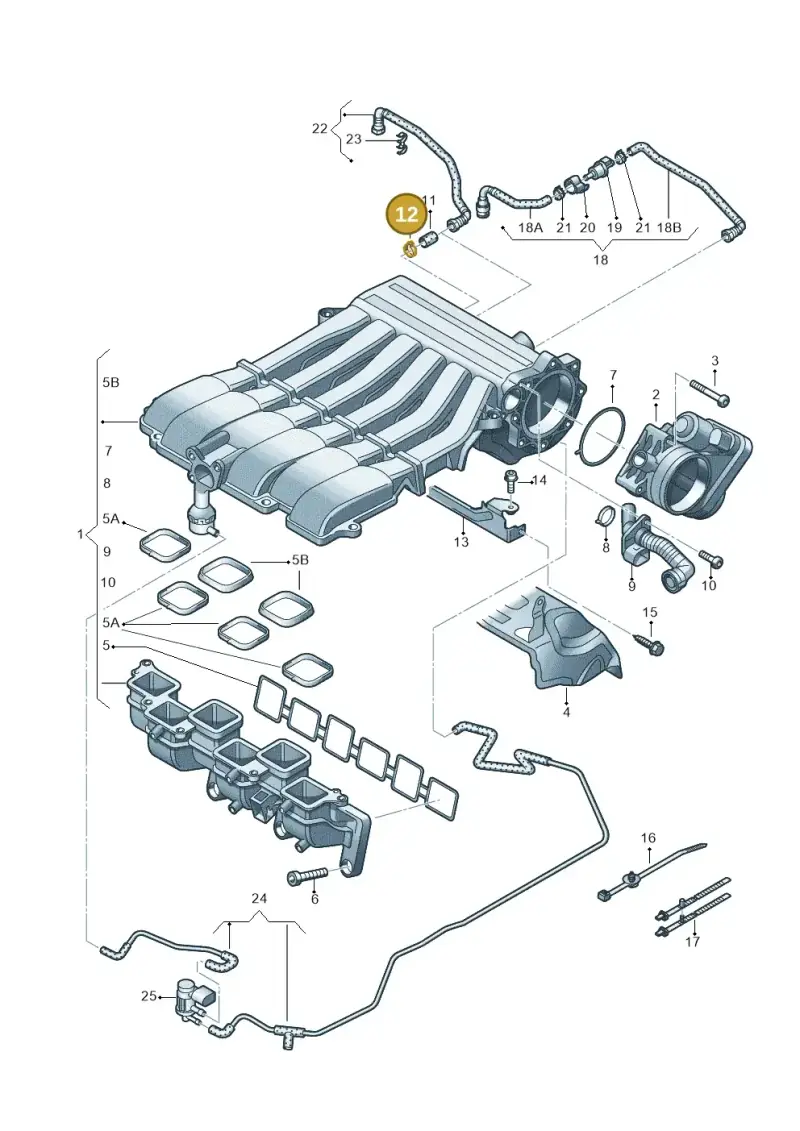 N10310001 — Audi Q7 qu. 3.0 TDI (2009-2015) diagram 675133420, position 12