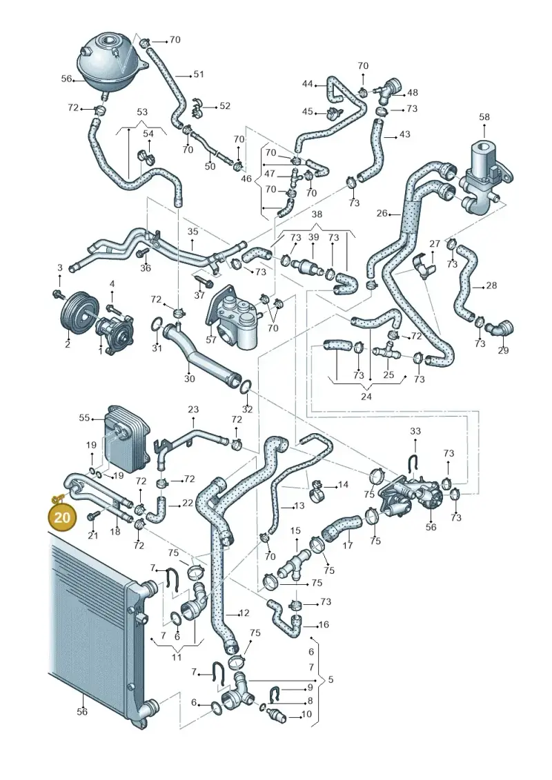 N10323102 — Audi A3/S3/quattro (2005-2007) diagram 420121210, position 20