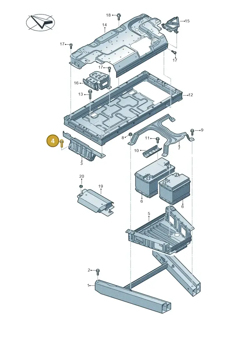 N10323205 — Audi A8L qu. 3.0 TDI (2013-2018) diagram 696803700, position 4