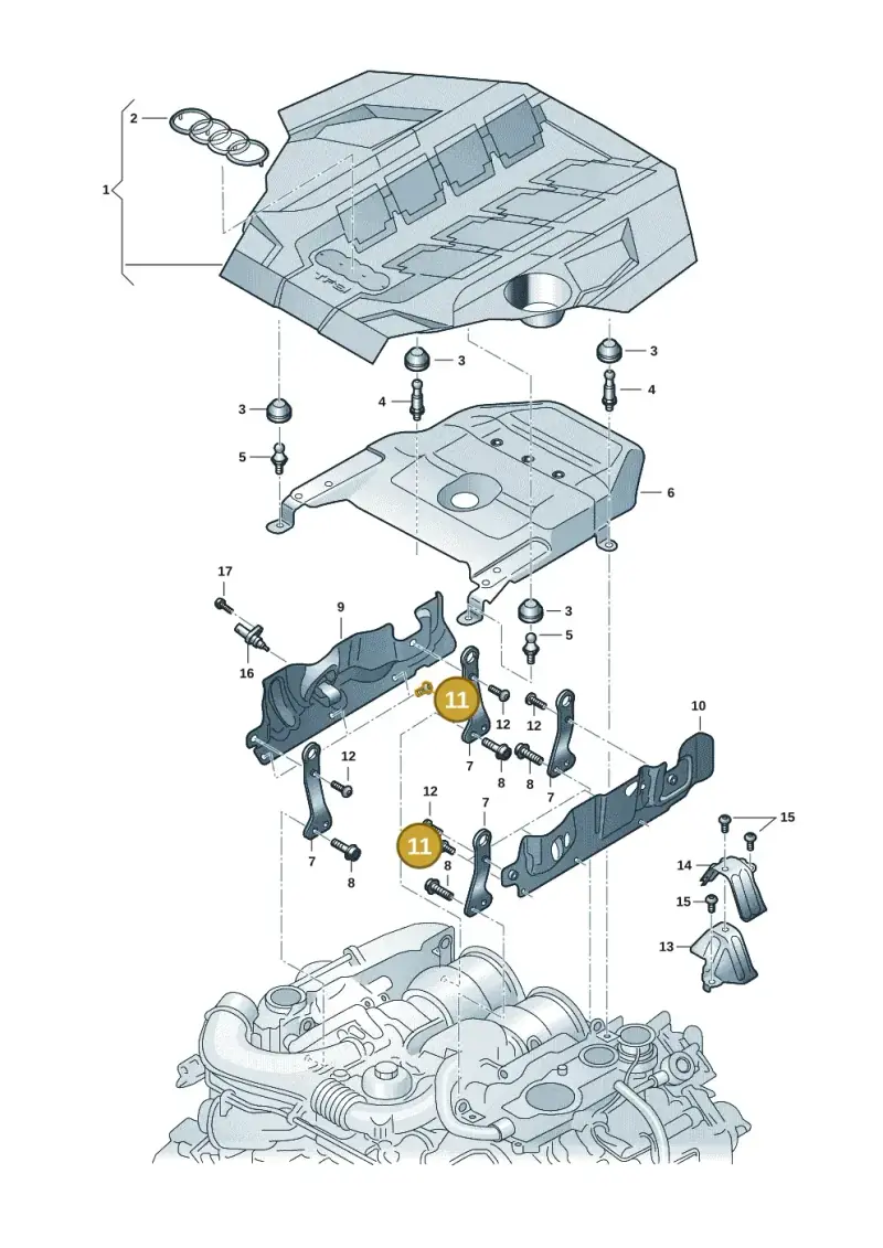 N10335207 — Audi RS6 Avant (2019-) diagram 838103049, position 11