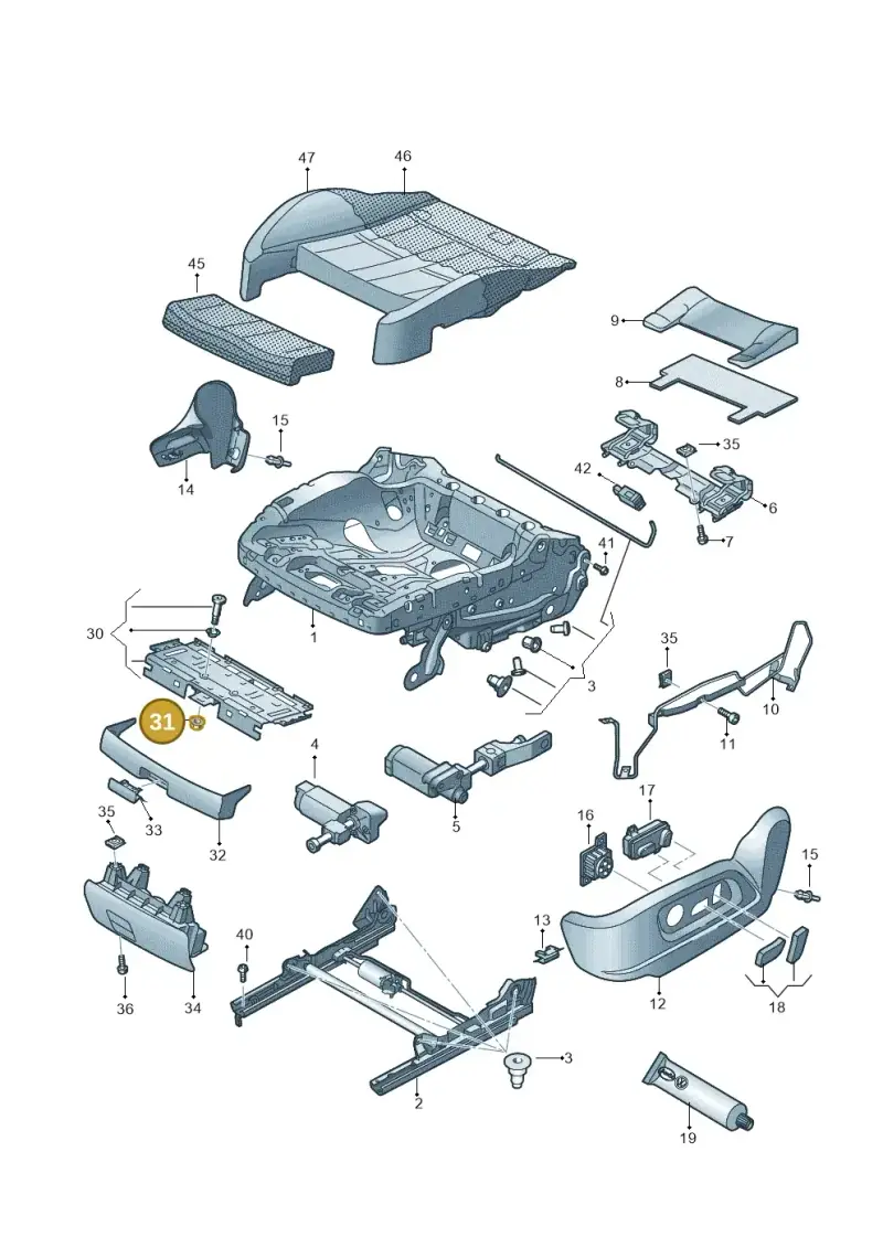 N10340004 — Audi Q3 1.4 (2016-) diagram 764881100, position 31