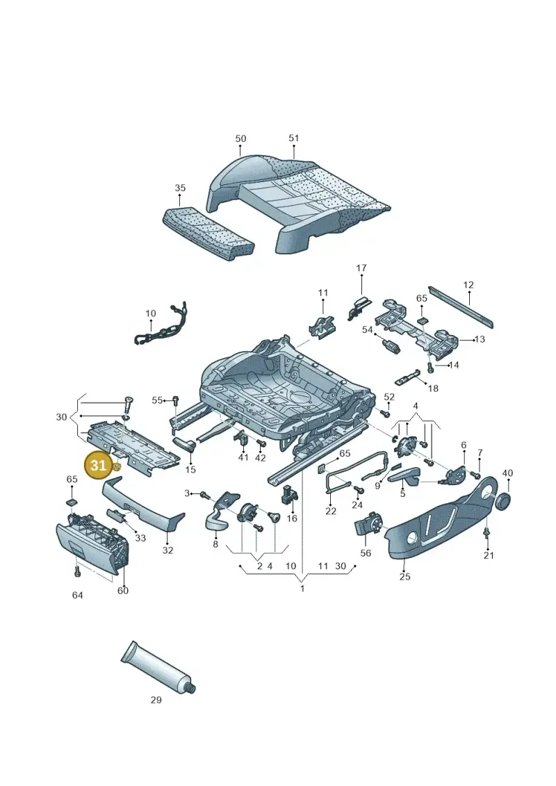 N10340004 — Audi A3 Cabrio (2016-2020) diagram 778881000, position 31