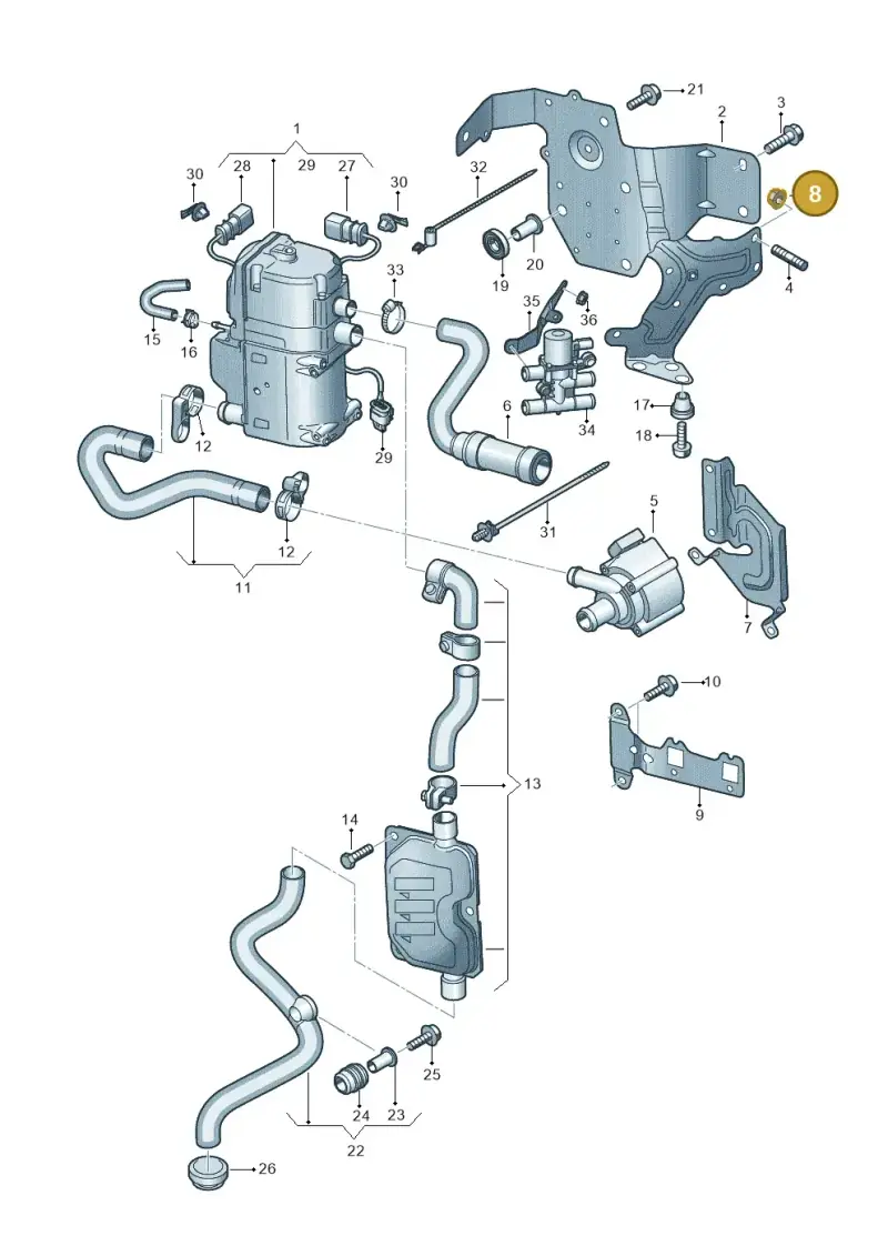 N10340103 — Audi RS Q8 Quattro (2019-) diagram 429261000, position 8