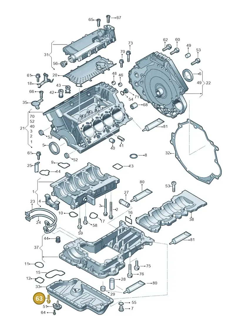 N10340703 — Audi A6L           "CN"05> (2005-) diagram 247103400, position 63