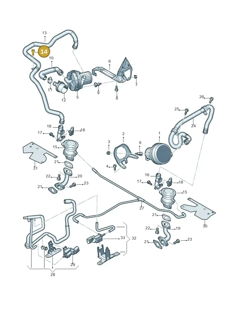 N10340703 — Audi R8 qu. 5.2 (2012-2015) diagram 618131350, position 14