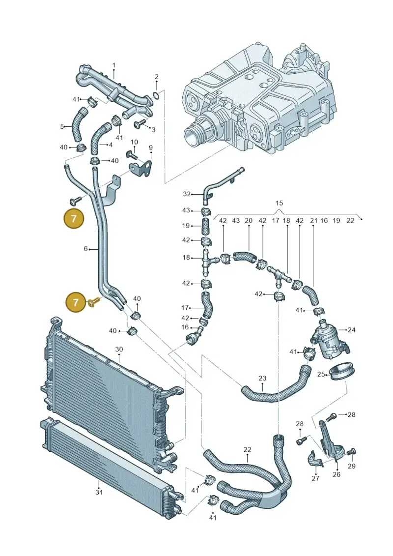 N10347003 — Audi A7 Sportback (2014-2018) diagram 788121410, position 7