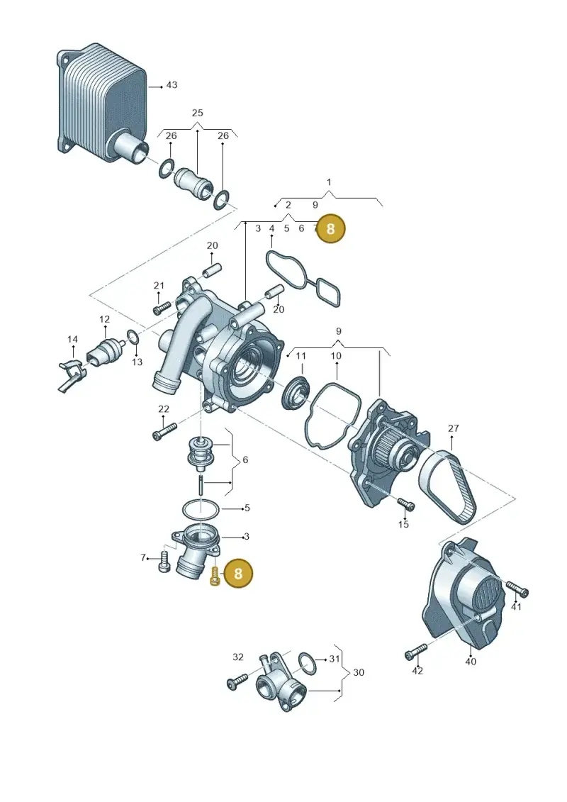 N10347003 — Audi Q3 2.0 TDI (2014-2019) diagram 855121001, position 8