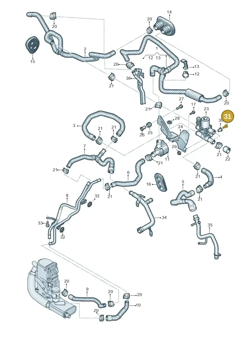 N10347403 — Audi A8L qu. 3.0 TDI (2013-2018) diagram 771265140, position 31