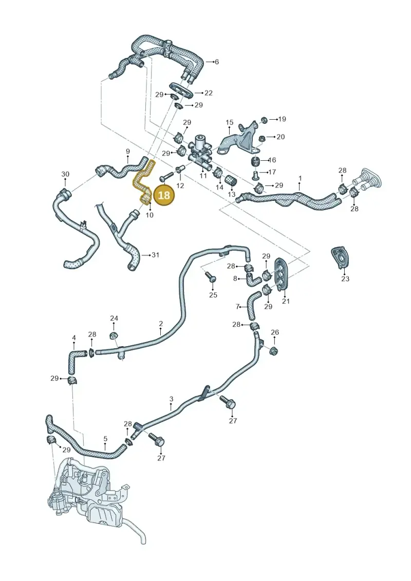 N10347403 — Audi A5 Sportback (2016-2020) diagram 849261500, position 18