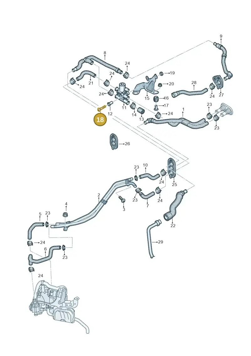 N10347403 — Audi A5 Sportback (2016-2020) diagram 849261550, position 18