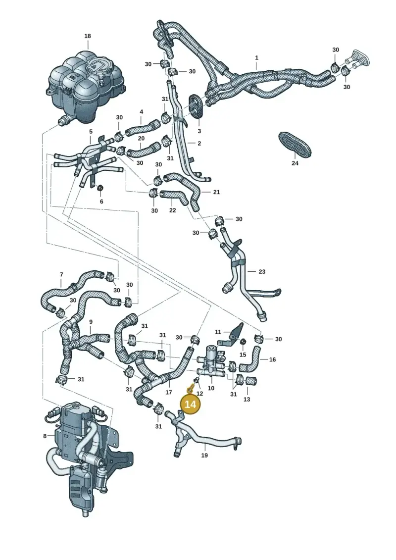N10347404 — Audi Q8 Quattro 3,0 (2018-) diagram 429121025, position 14