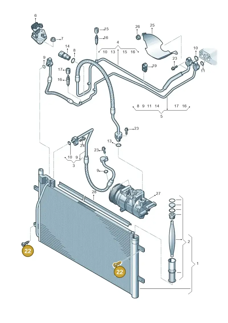N10347404 — Audi Q3 1.4 (2016-) diagram 728260400, position 22