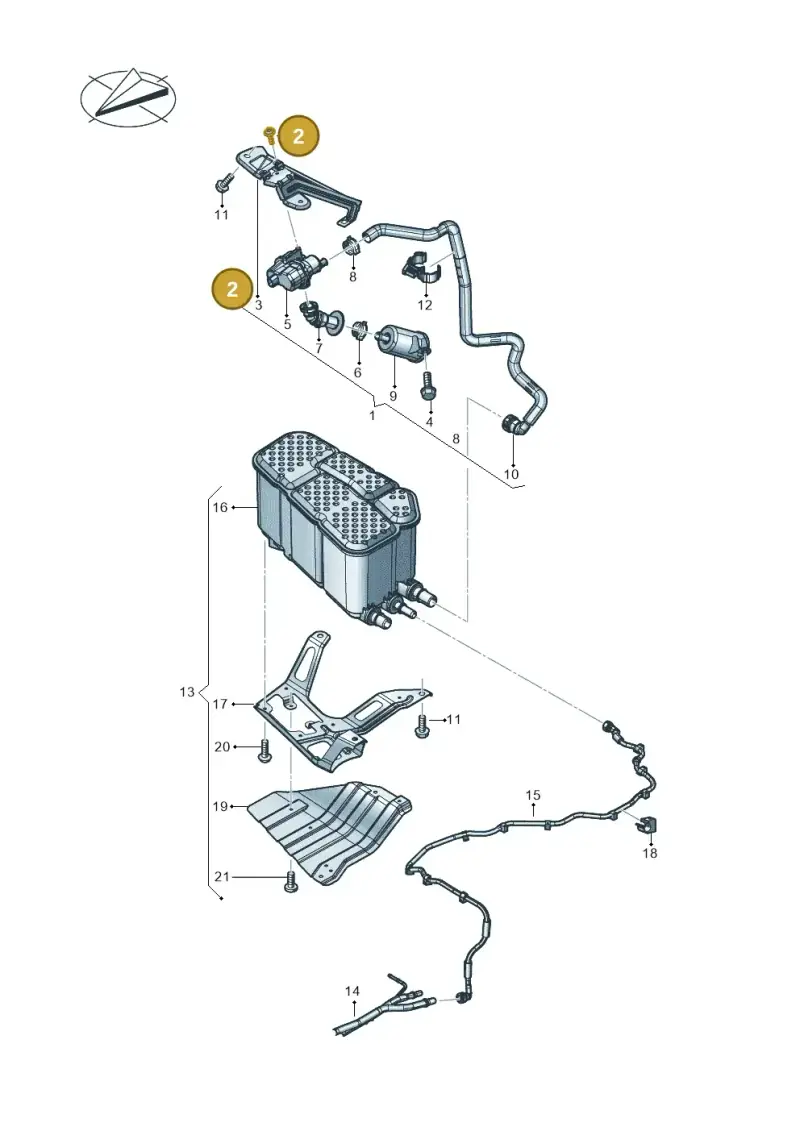 N10354503 — Audi RS Q8 Quattro (2019-) diagram 624201030, position 2