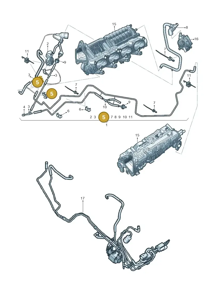 N10401902 — Audi A7 Sportback (2014-2018) diagram 696133360, position 5