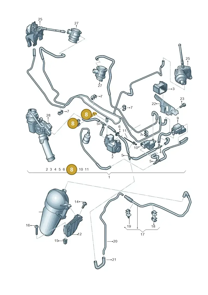 N10401902 — Audi A7 Sportback (2014-2018) diagram 711133330, position 8