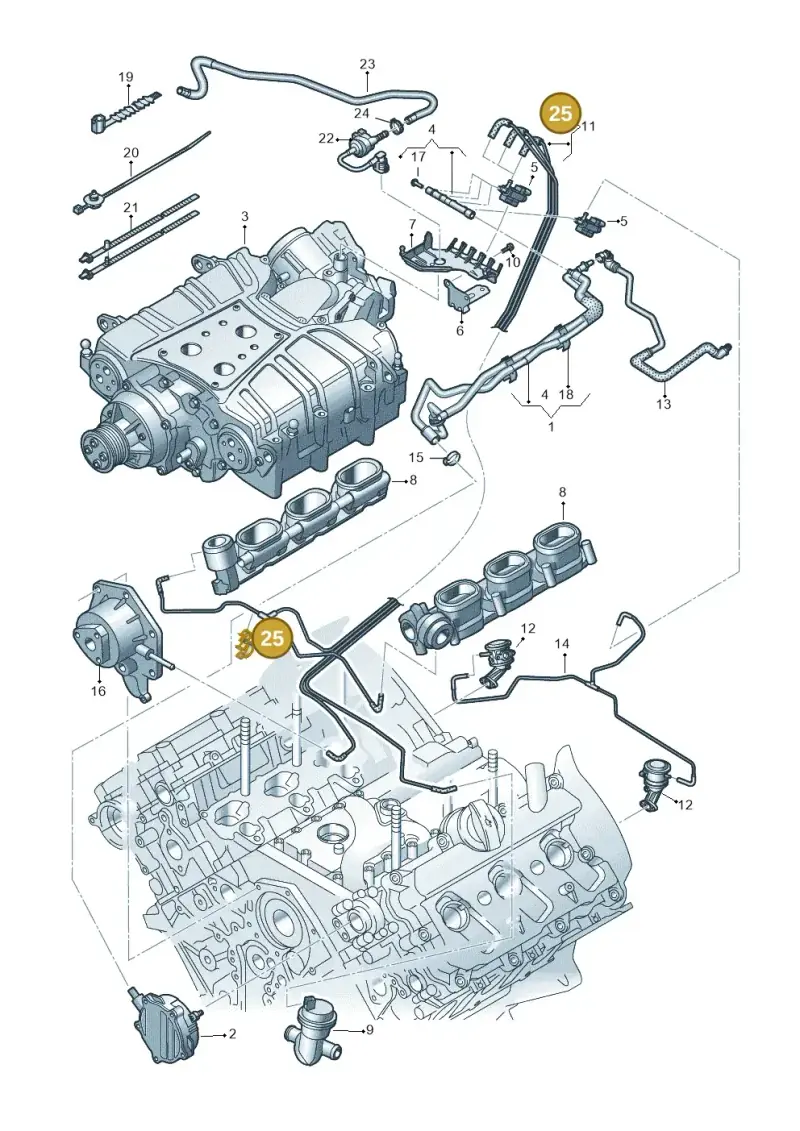 N10401902 — Audi Q7 qu. 3.0 TDI (2015-2019) diagram 771133220, position 25