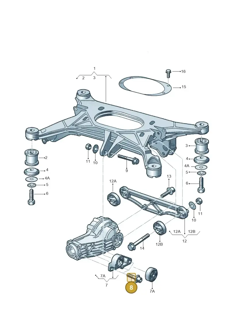 N10402103 — Audi A8/S8/qu. lang (2003-2007) diagram 152505100, position 8