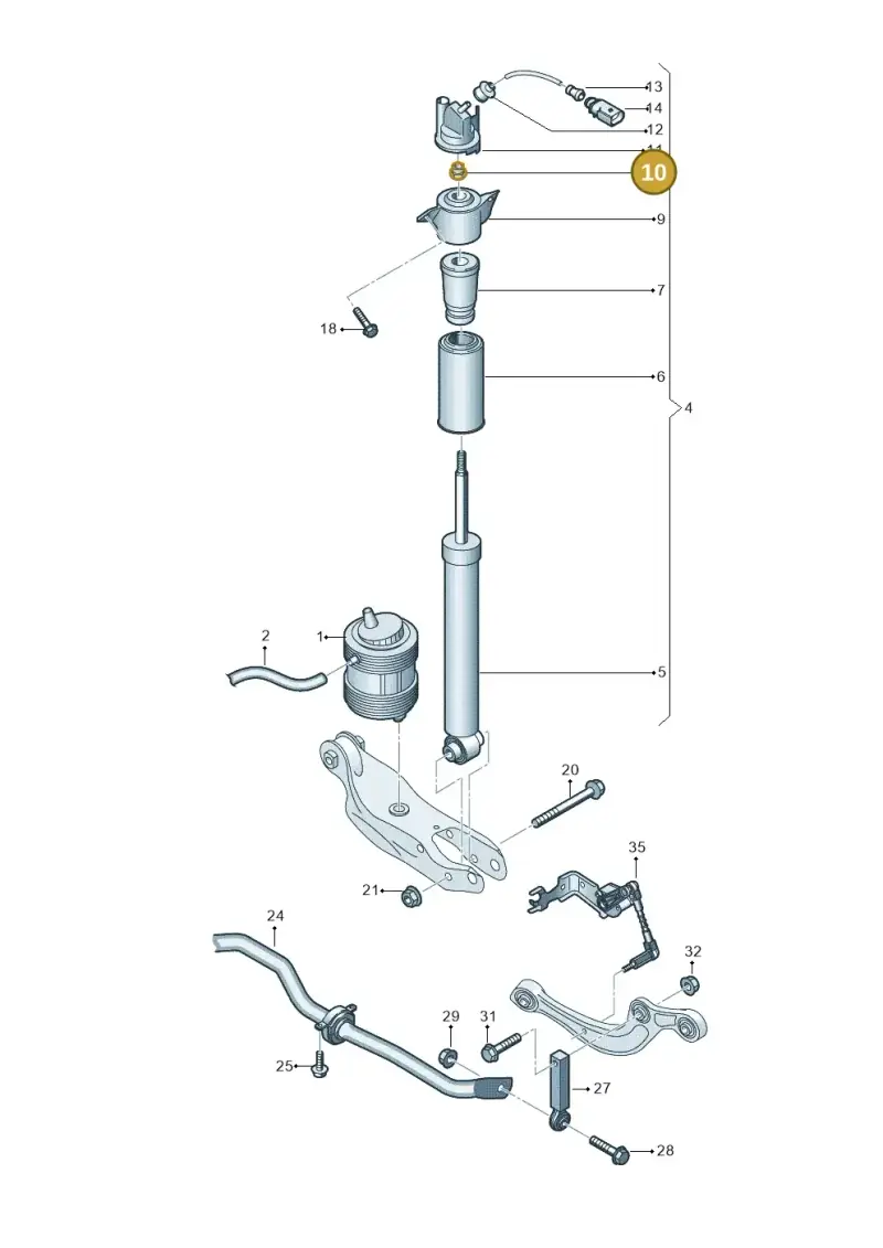 N10402904 — Audi RS Q8 Quattro (2019-) diagram 859511060, position 10