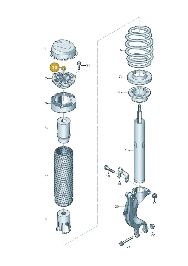 N10402904 — Audi A5 Limo 2.0 (2024-) diagram 439411000, position 10