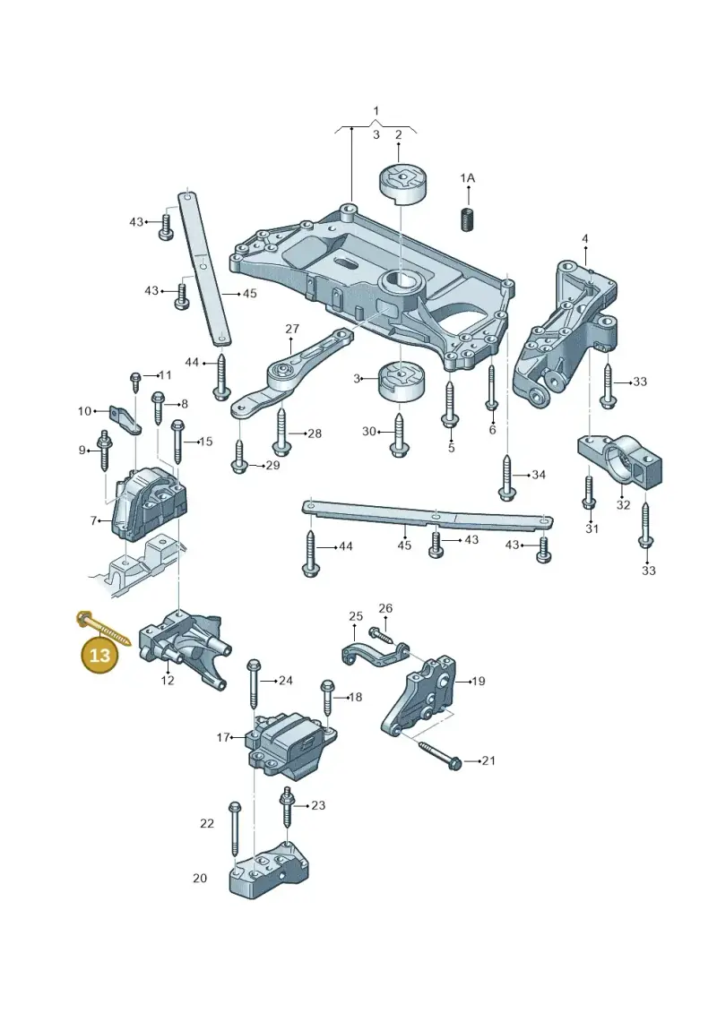 N10404306 — Audi A3 Sportback (2008-2013) diagram 642199110, position 13