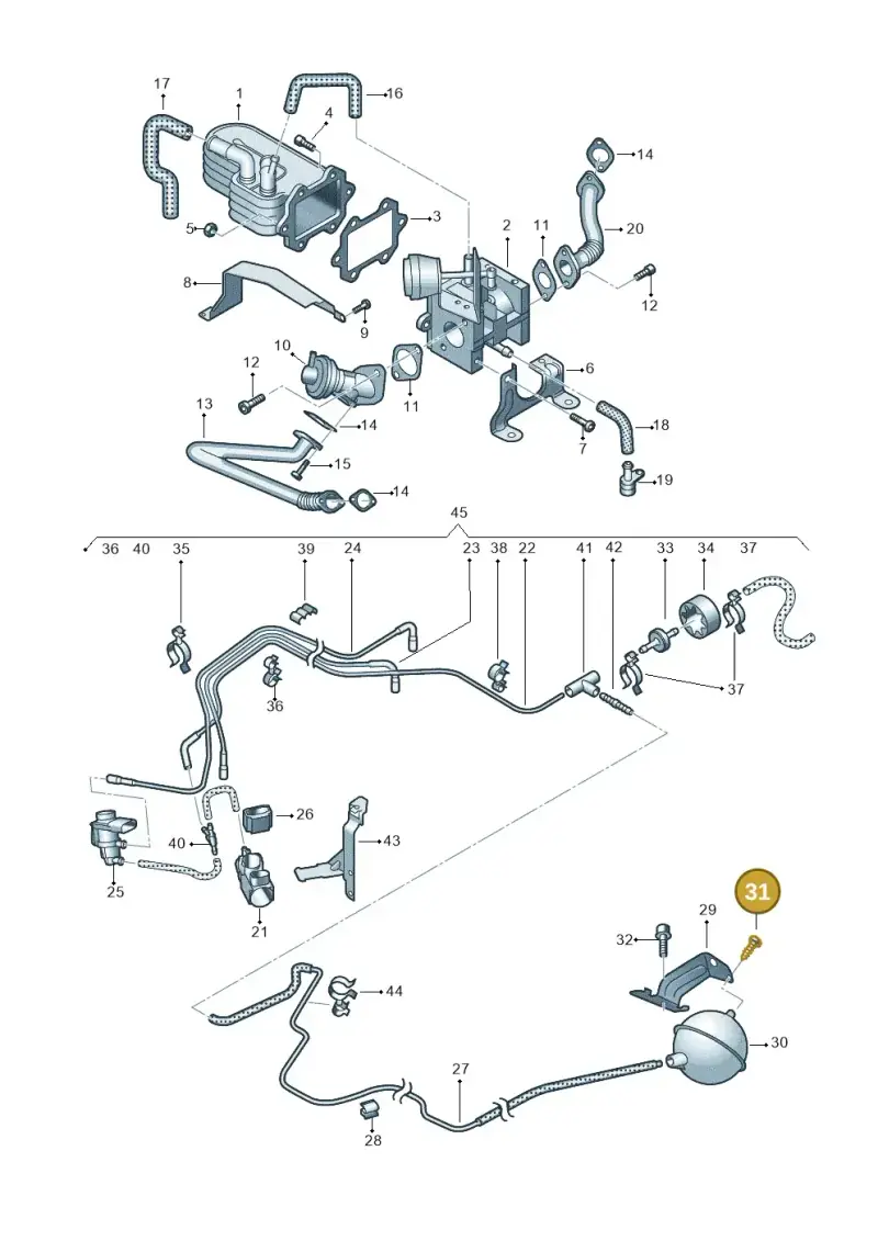 N10405502 — Audi A8/S8/qu. lang    08> (2007-) diagram 291131050, position 31