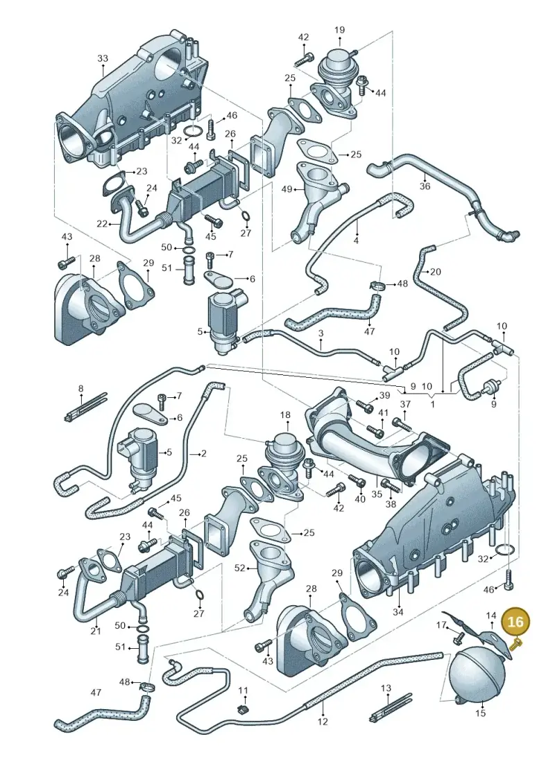 N10405502 — Audi A8/S8/qu. lang (2003-2007) diagram 291131100, position 16
