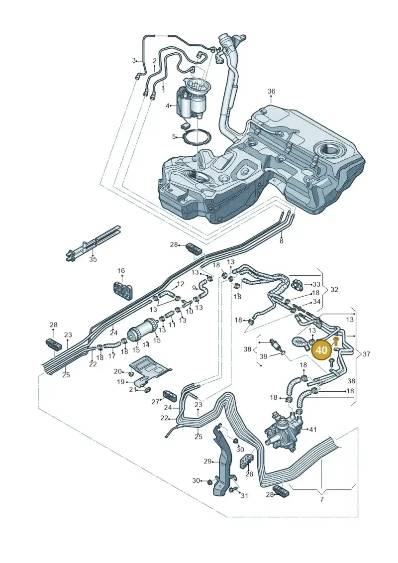 N10406505 — Audi A6 qu. 3.0 tdi (2014-2018) diagram 711201250, position 40