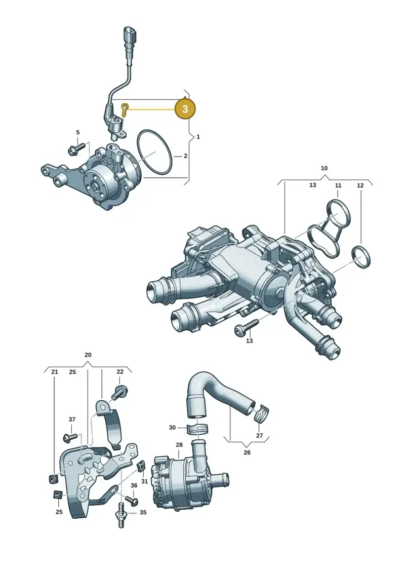 N10406604 — Audi A5 Limo 2.0 (2024-) diagram 05l121000, position 3